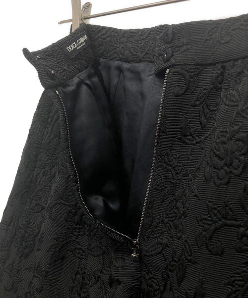 DOLCE & GABBANA（ドルチェ＆ガッバーナ）DOLCE & GABBANA (ドルチェ＆ガッバーナ) ジャガードミディスカート ブラック サイズ:36の古着・服飾アイテム