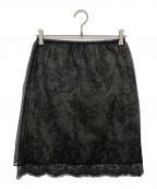 GUCCIグッチ）の古着「ジャガードチュールスカート」｜ブラック