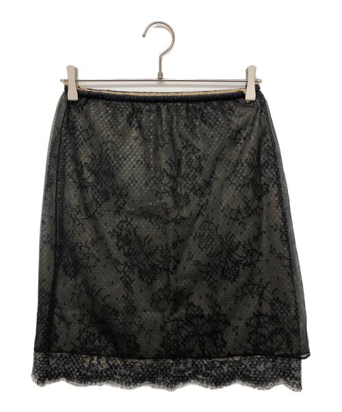 GUCCI（グッチ）GUCCI (グッチ) ジャガードチュールスカート ブラック サイズ:38 未使用品の古着・服飾アイテム