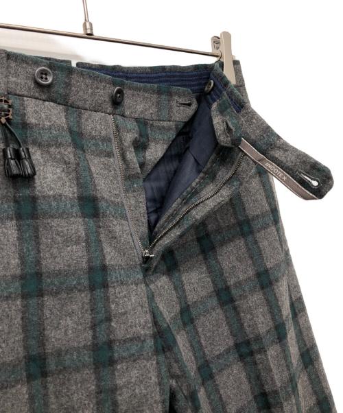 INCOTEX（インコテックス）INCOTEX (インコテックス) チェックパンツ グレー サイズ:46の古着・服飾アイテム