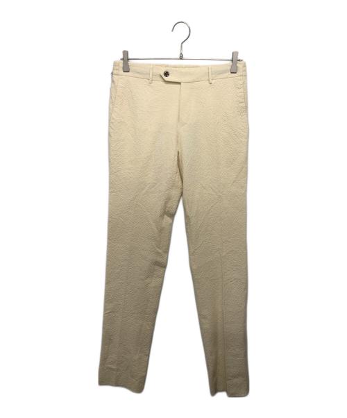 PT TORINO（ピーティートリノ）PT TORINO (ピーティートリノ) BUSINESS ストレッチシアサッカーノープリーツパンツ イエロー サイズ:46 未使用品の古着・服飾アイテム
