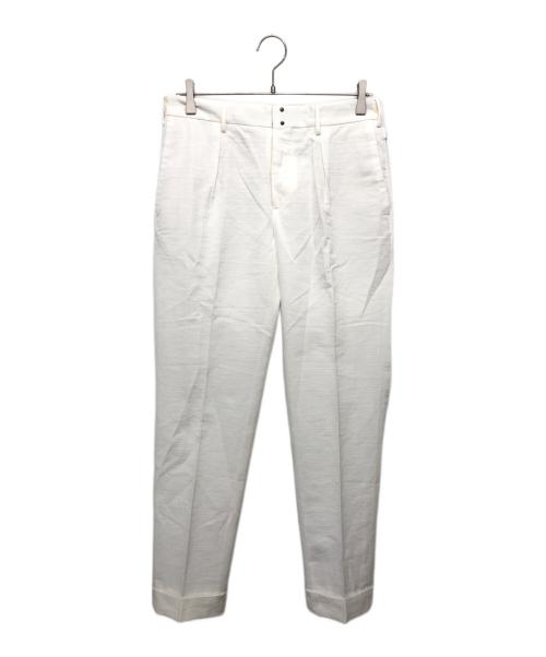INCOTEX（インコテックス）INCOTEX (インコテックス) テーパードフィットパンツ ホワイト サイズ:46の古着・服飾アイテム