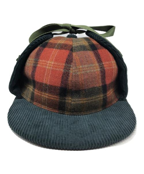 Vivienne Westwood（ヴィヴィアンウエストウッド）Vivienne Westwood (ヴィヴィアンウエストウッド) タータンチェックコーデュロイディアストーカー/キャップ ネイビー サイズ:S～Mの古着・服飾アイテム