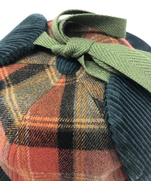 Vivienne Westwood（ヴィヴィアンウエストウッド）Vivienne Westwood (ヴィヴィアンウエストウッド) タータンチェックコーデュロイディアストーカー/キャップ ネイビー サイズ:S～Mの古着・服飾アイテム