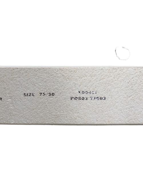 DIESEL（ディーゼル）DIESEL (ディーゼル) ビジュークリスタルレザーベルト ホワイト サイズ:75/30の古着・服飾アイテム