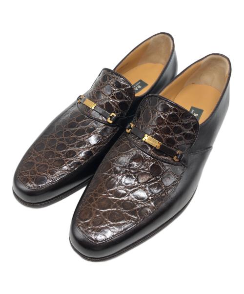 BALLY（バリー）BALLY (バリー) クロコダイルローファー ブラウン サイズ:8の古着・服飾アイテム