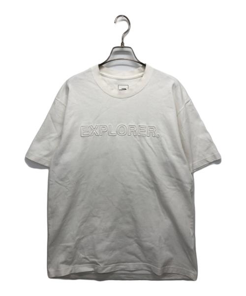 THE NORTH FACE（ザ ノース フェイス）THE NORTH FACE (ザ ノース フェイス) エンボスロゴTシャツ ホワイト サイズ:Lの古着・服飾アイテム