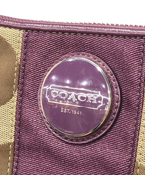 COACH（コーチ）COACH (コーチ) シグネチャーワンショルダーバッグ ベージュの古着・服飾アイテム