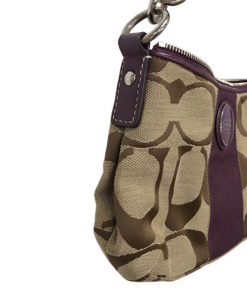 COACH（コーチ）COACH (コーチ) シグネチャーワンショルダーバッグ ベージュの古着・服飾アイテム
