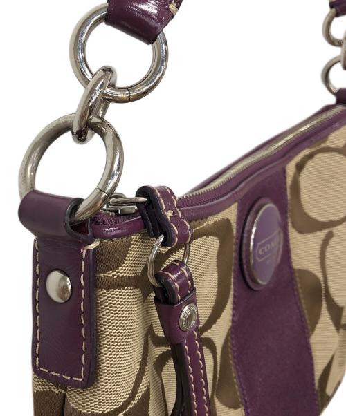 COACH（コーチ）COACH (コーチ) シグネチャーワンショルダーバッグ ベージュの古着・服飾アイテム