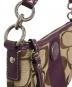 中古・古着 COACH (コーチ) シグネチャーワンショルダーバッグ ベージュ：5000円