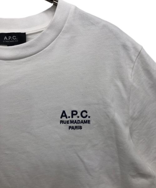 A.P.C.（アーペーセー）A.P.C. (アーペーセー) 胸ロゴTシャツ ホワイト サイズ:Sの古着・服飾アイテム