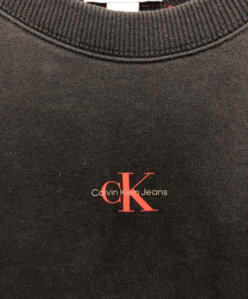Calvin Klein Jeans（カルバンクラインジーンズ）Calvin Klein Jeans (カルバンクラインジーンズ) モノグラムスウェットシャツ ブラック サイズ:Sの古着・服飾アイテム