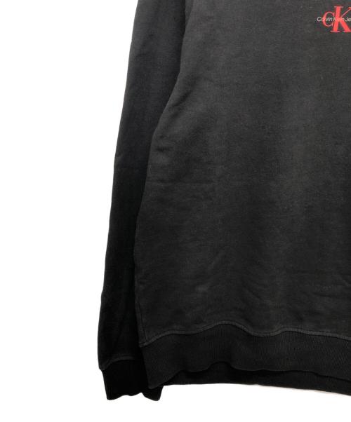Calvin Klein Jeans（カルバンクラインジーンズ）Calvin Klein Jeans (カルバンクラインジーンズ) モノグラムスウェットシャツ ブラック サイズ:Sの古着・服飾アイテム