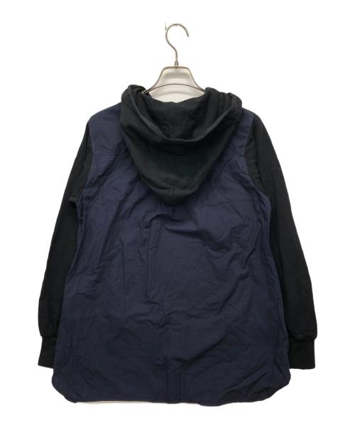 Y-3（ワイスリー）Y-3 (ワイスリー) シャツドッキング切替パーカー ブラック サイズ:Sの古着・服飾アイテム