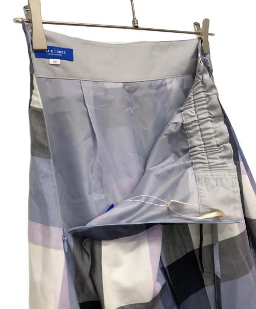 BLUE LABEL CRESTBRIDGE（ブルーレーベルクレストブリッジ）BLUE LABEL CRESTBRIDGE (ブルーレーベルクレストブリッジ) ロングチェックスカート ブルー サイズ:38 未使用品の古着・服飾アイテム
