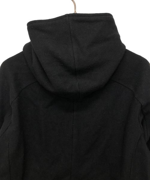 KAZUYUKI KUMAGAI ATTACHMENT（カズユキクマガイ アタッチメント）KAZUYUKI KUMAGAI ATTACHMENT (カズユキクマガイ アタッチメント) カシミア混ニットフラノZIPUP パーカー ブラック サイズ:2の古着・服飾アイテム
