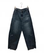 YENNイエン）の古着「CURVED SEAM DENIM PANTS」｜インディゴ