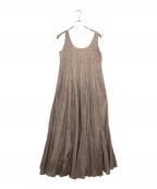 MARIHAマリハ）の古着「Aラインギャザーノースリーブワンピース」｜ブラウン