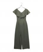 LAGUNA MOONラグナムーン）の古着「LADYデコルテラッフルパンツドレス」｜グリーン