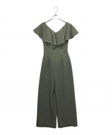 LAGUNA MOON（ラグナムーン）の古着「LADYデコルテラッフルパンツドレス」｜グリーン