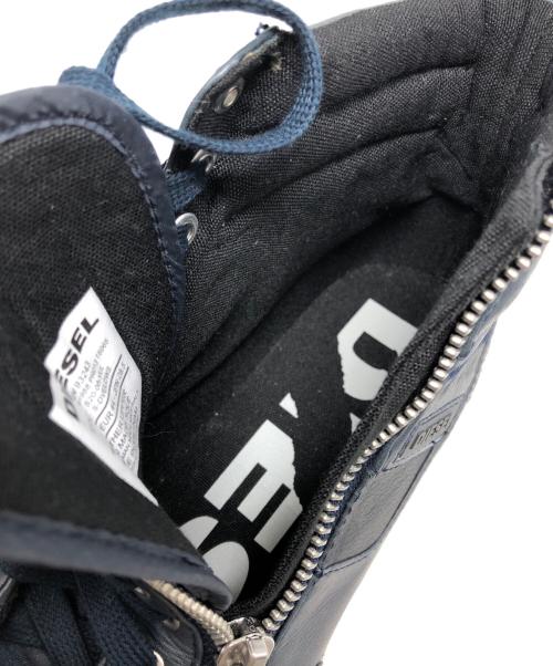 DIESEL（ディーゼル）DIESEL (ディーゼル) サイドジップハイカットスニーカー ネイビー サイズ:28.5の古着・服飾アイテム