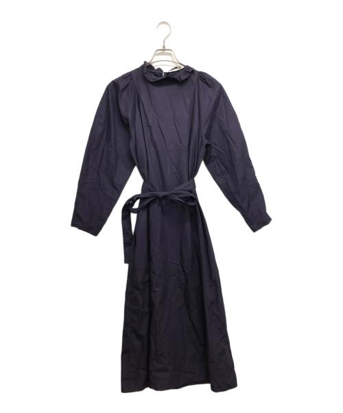 ATLANTIQUE ASCOLI（アトランティックアスコリ）Atlantique ASCOLI (アトランティックアスコリ) 襟フリルワンピース パープル サイズ:Sの古着・服飾アイテム