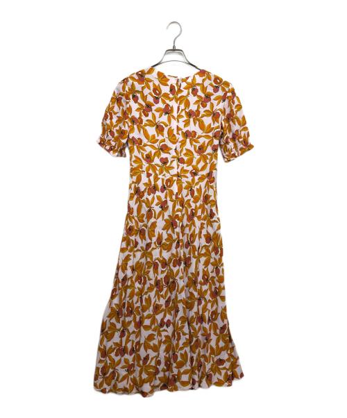 DIANE VON FURSTENBERG（ダイアンフォンファステンバーグ）DIANE VON FURSTENBERG (ダイアンフォンファステンバーグ) ボタニカルワンピース オレンジ サイズ:Sの古着・服飾アイテム
