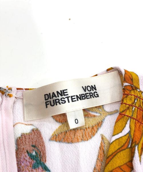 DIANE VON FURSTENBERG（ダイアンフォンファステンバーグ）DIANE VON FURSTENBERG (ダイアンフォンファステンバーグ) ボタニカルワンピース オレンジ サイズ:Sの古着・服飾アイテム
