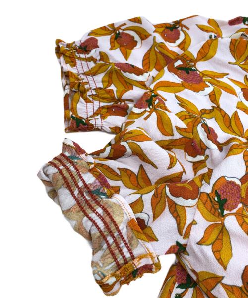 DIANE VON FURSTENBERG（ダイアンフォンファステンバーグ）DIANE VON FURSTENBERG (ダイアンフォンファステンバーグ) ボタニカルワンピース オレンジ サイズ:Sの古着・服飾アイテム