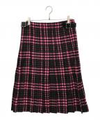 ROBE DE CHAMBRE COMME DES GARCONSローブドシャンブル コムデギャルソン）の古着「バックプリーツタータンチェックスカート」｜ピンク