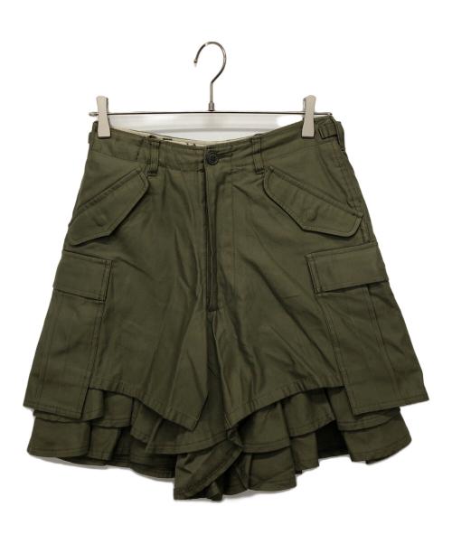 JUNYA WATANABE COMME des GARCONS（ジュンヤワタナベ コムデギャルソン）JUNYA WATANABE COMME des GARCONS ((ジュンヤワタナベ コムデギャルソン) ミリタリーキュロット カーキ サイズ:Sの古着・服飾アイテム