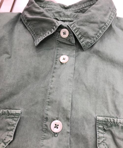 Spick and Span（スピックアンドスパン）Spick and Span (スピックアンドスパン) ガーメントダイサファリシャツ 黄緑 サイズ:FREEの古着・服飾アイテム