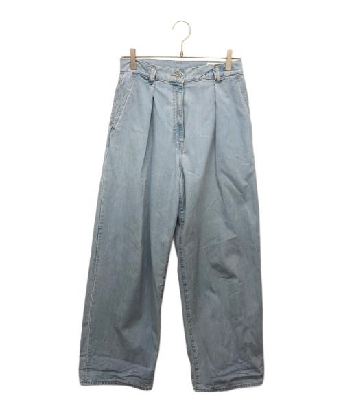 ticca（ティッカ）TICCA (ティッカ) ライトデニムタックワイドパンツ インディゴ サイズ:1の古着・服飾アイテム