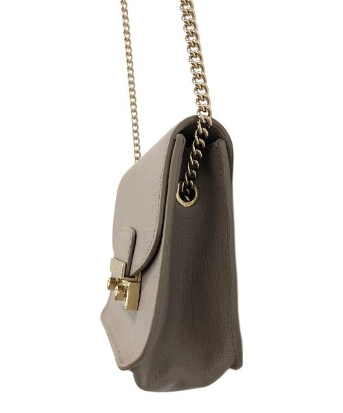 FURLA（フルラ）FURLA (フルラ) メトロポリス チェーンショルダーバッグ ベージュの古着・服飾アイテム