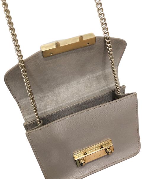 FURLA（フルラ）FURLA (フルラ) メトロポリス チェーンショルダーバッグ ベージュの古着・服飾アイテム