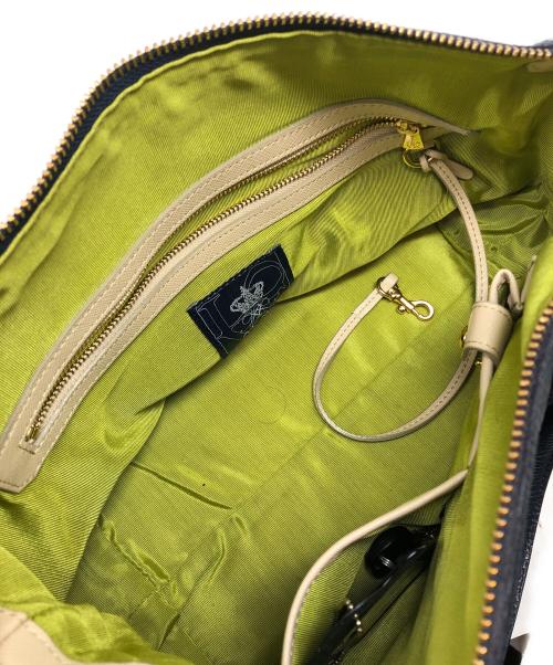 A.D.M.J.（エーディーエムジェイ）A.D.M.J. (エーディーエムジェイ) 2WAYビジュー装飾ショルダーバッグ ネイビーの古着・服飾アイテム