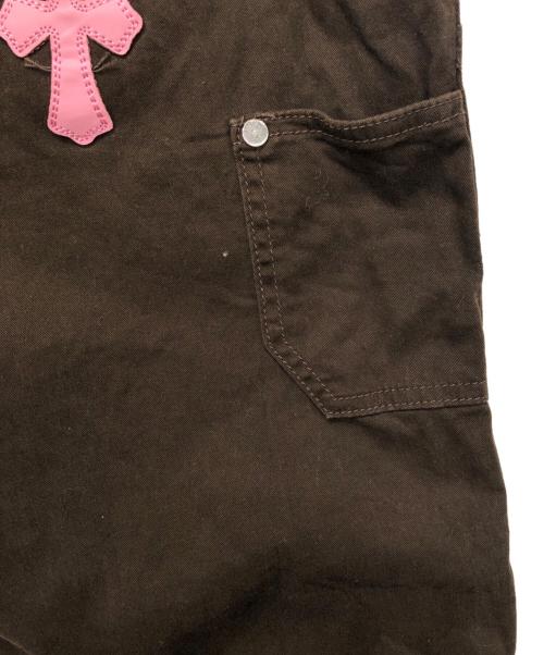 HOTnate（ホーネット）HOTnate (ホーネット) クロスパッチダブルニーペインターパンツ ブラウン サイズ:34の古着・服飾アイテム