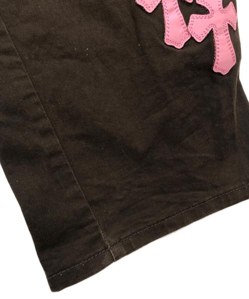 HOTnate（ホーネット）HOTnate (ホーネット) クロスパッチダブルニーペインターパンツ ブラウン サイズ:34の古着・服飾アイテム