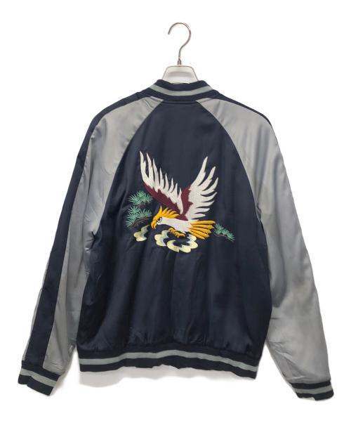 EXPRESS（エクスプレス）EXPRESS (エクスプレス) 鷹刺繍スカジャン ネイビー サイズ:Mの古着・服飾アイテム