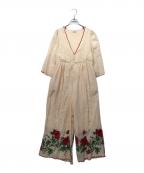 freadaフリーダ）の古着「インドスカラップ刺繍サロペット」｜アイボリー