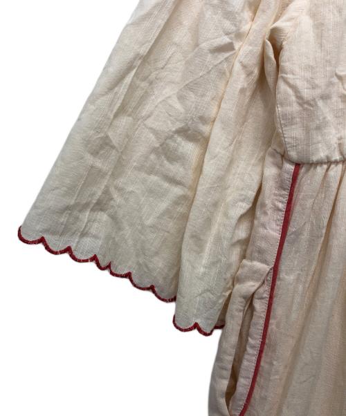 freada（フリーダ）freada (フリーダ) インドスカラップ刺繍サロペット アイボリー サイズ:Ｆの古着・服飾アイテム