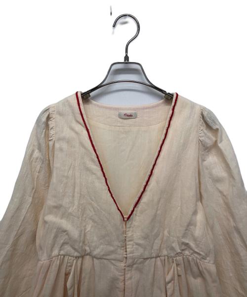 freada（フリーダ）freada (フリーダ) インドスカラップ刺繍サロペット アイボリー サイズ:Ｆの古着・服飾アイテム