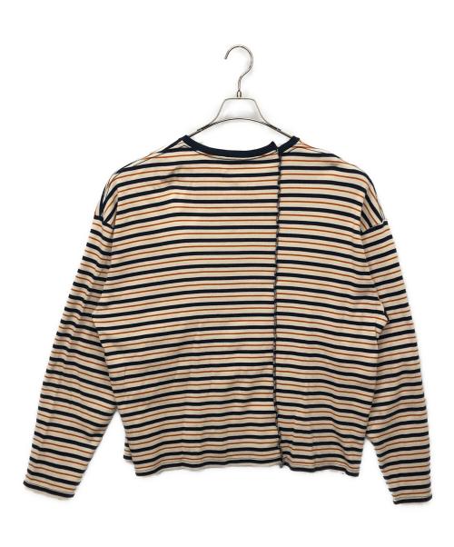 Name.（ネーム）Name. (ネーム) BORDER LONG SLEEVE TEE オレンジ×ベージュ サイズ:1の古着・服飾アイテム