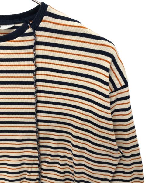 Name.（ネーム）Name. (ネーム) BORDER LONG SLEEVE TEE オレンジ×ベージュ サイズ:1の古着・服飾アイテム