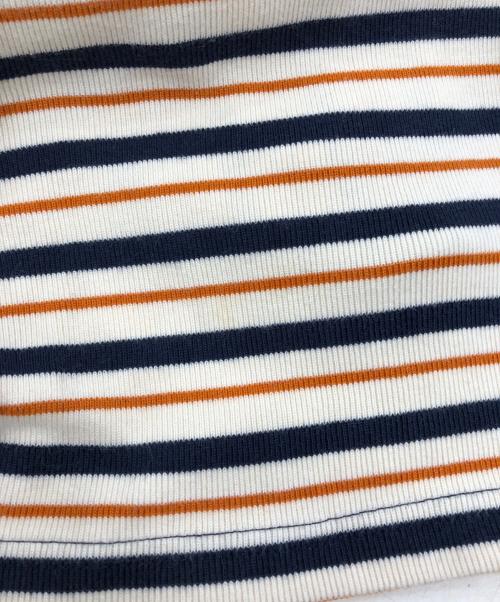 Name.（ネーム）Name. (ネーム) BORDER LONG SLEEVE TEE オレンジ×ベージュ サイズ:1の古着・服飾アイテム