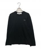 PLAY COMME des GARCONSプレイコムデギャルソン）の古着「胸ハートロゴ長袖カットソー」｜ブラック