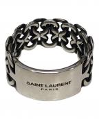 Saint Laurent Parisサンローランパリ）の古着「メッシュロゴリング」｜シルバー