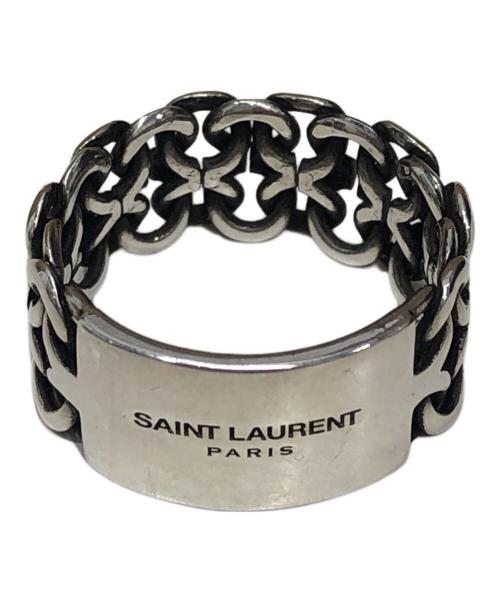 Saint Laurent Paris（サンローランパリ）Saint Laurent Paris (サンローランパリ) メッシュロゴリング シルバー サイズ:表記無しの古着・服飾アイテム