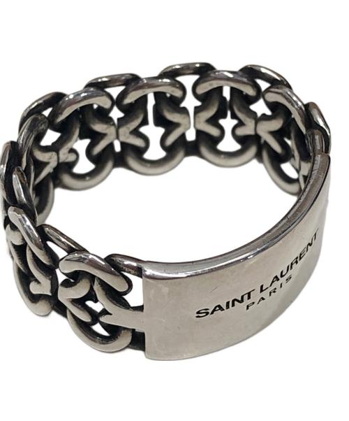 Saint Laurent Paris（サンローランパリ）Saint Laurent Paris (サンローランパリ) メッシュロゴリング シルバー サイズ:表記無しの古着・服飾アイテム